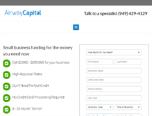 Tablet Screenshot of airwaycapital.com